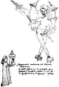 Projected image of the Devil