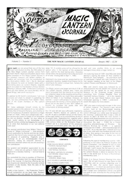 New Magic Lantern Journal Vol. 2 No. 2 New Magic Lantern Journal Vol. 2 No. 2