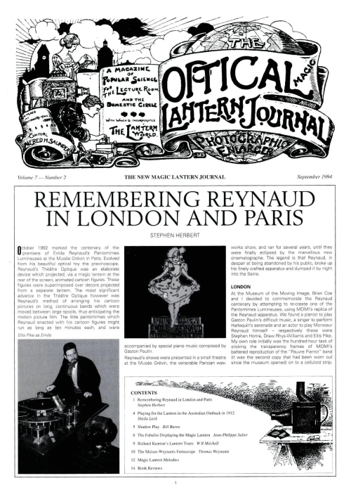 New Magic Lantern Journal Vol. 7 No. 2 New Magic Lantern Journal Vol. 7 No. 2