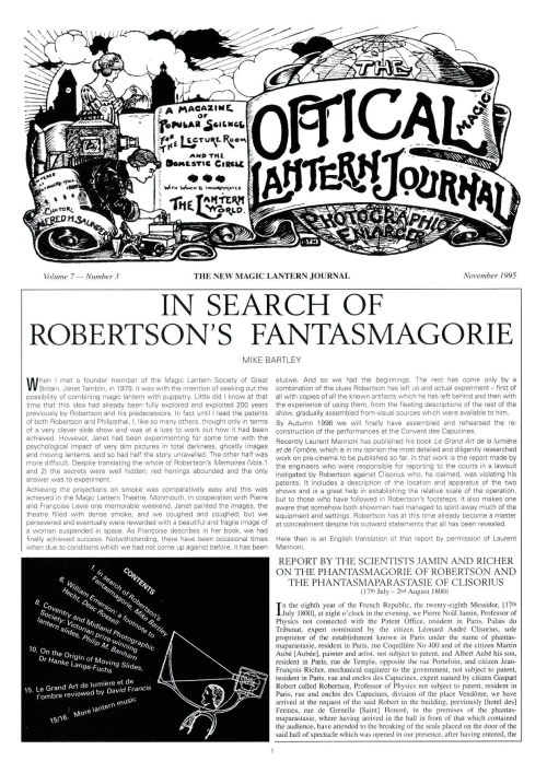 New Magic Lantern Journal Vol. 7 No. 3 New Magic Lantern Journal Vol. 7 No. 3