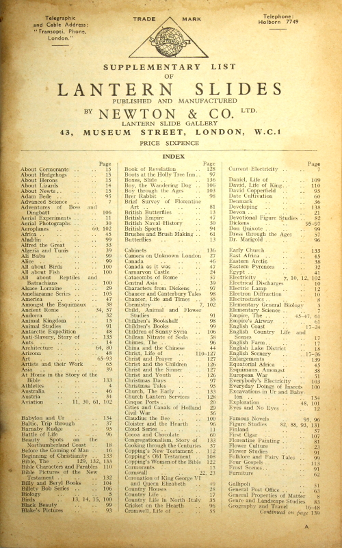 Front cover of randomly-selected catalogue