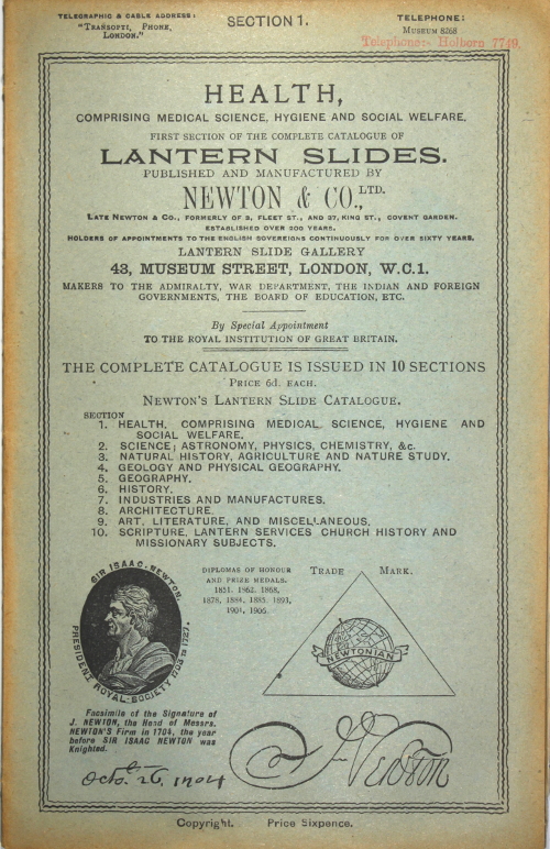 Front cover of randomly-selected catalogue