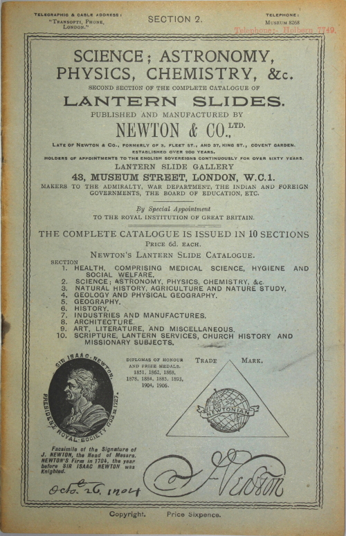 Front cover of randomly-selected catalogue